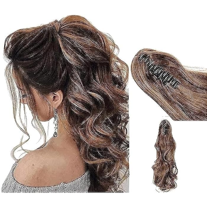 DILLARDS Ponytail Extension Del Ponytail Wavy - Brown - Image 3